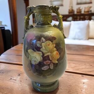 Beautiful Austrian Floral Vase Vintage